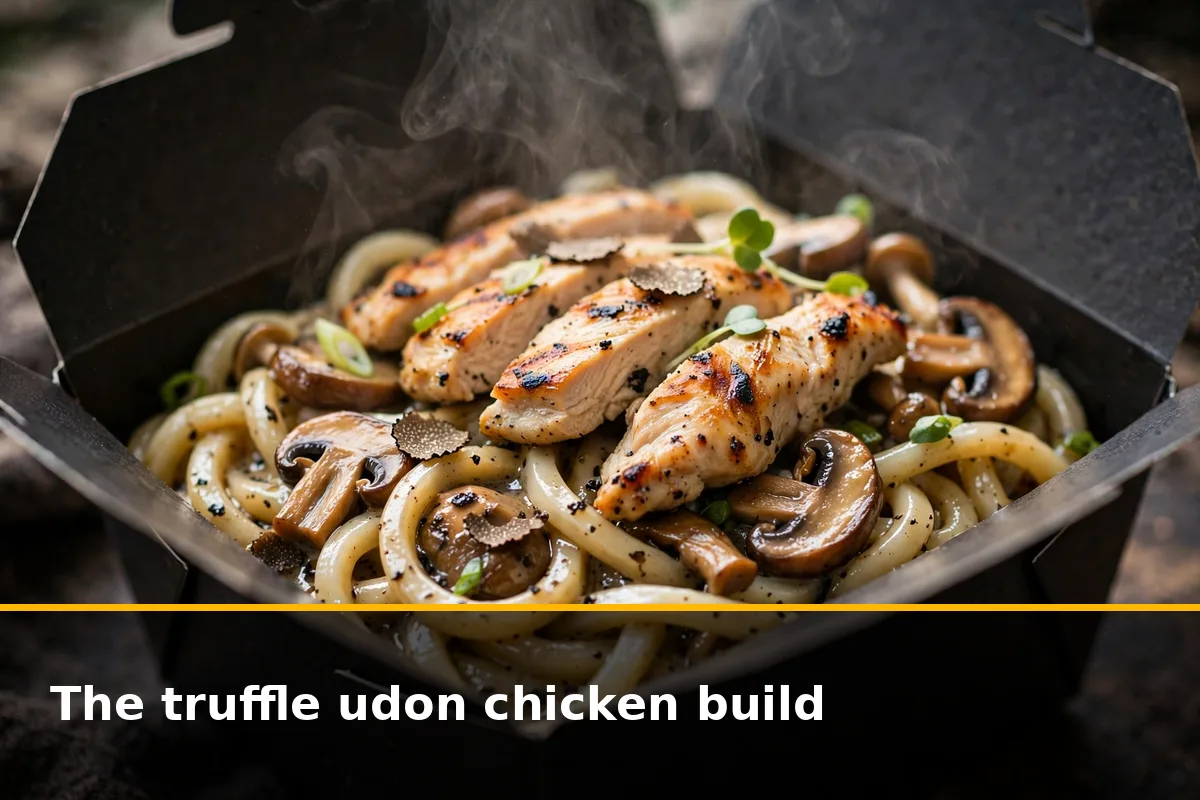 The truffle udon chicken build