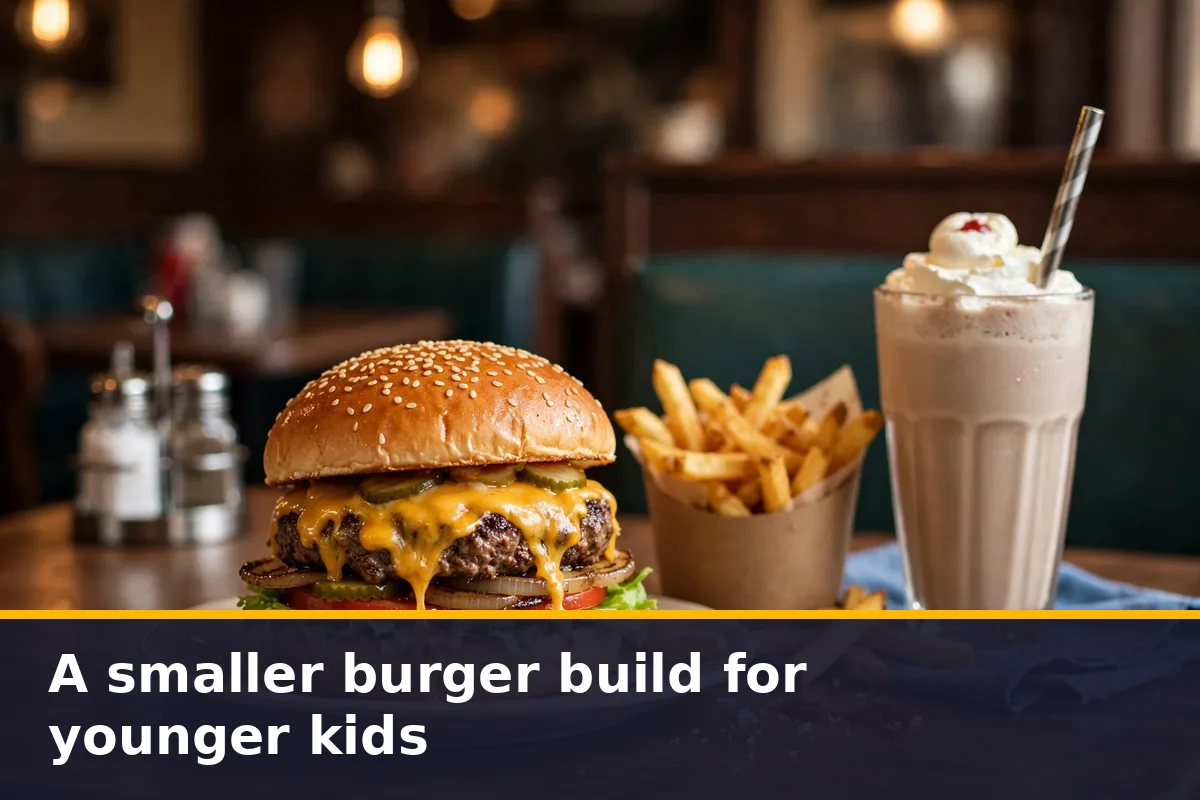 A smaller burger build for younger kids