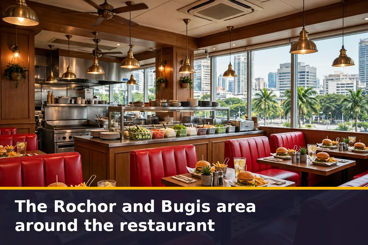 The Rochor and Bugis area around the restaurant