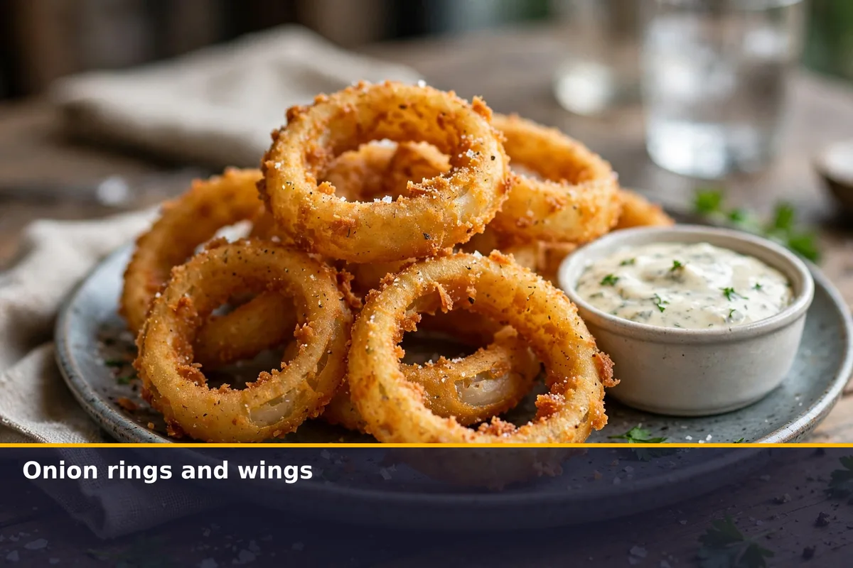 Onion rings and wings