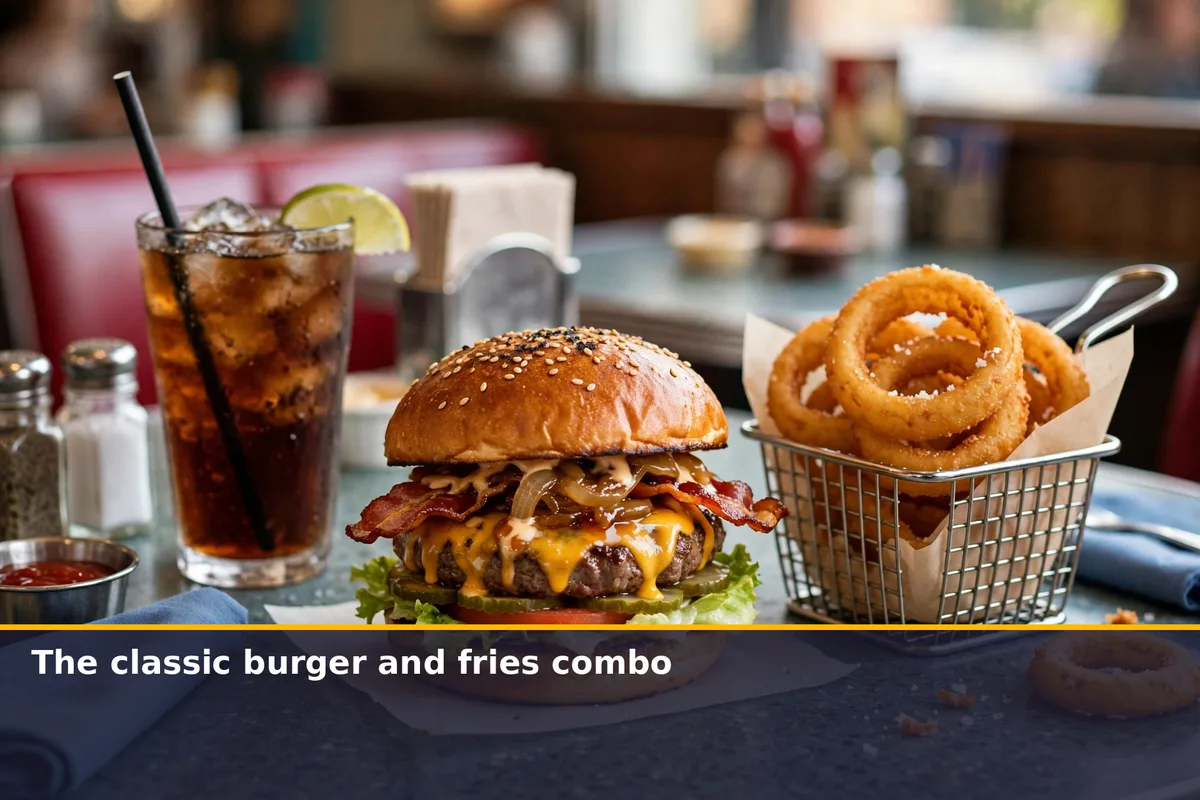 The classic burger and fries combo